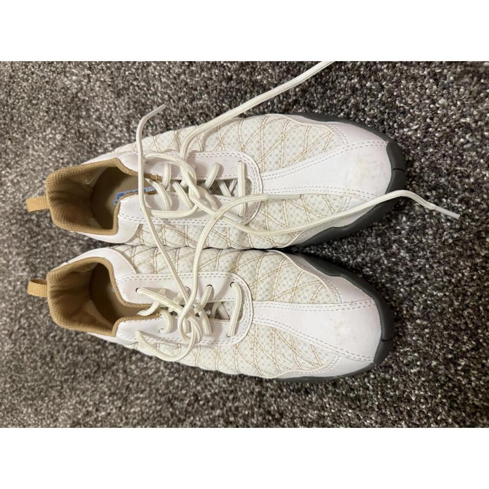 FootJoy Women's White and Tan Sneakers - Size 8
